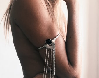 Upper arm bracelet,fringe bracelet,silver fringe bracelet,chain fringe bracelet,upper arm fringe bracelet,upper arm cuff,festival bracelet