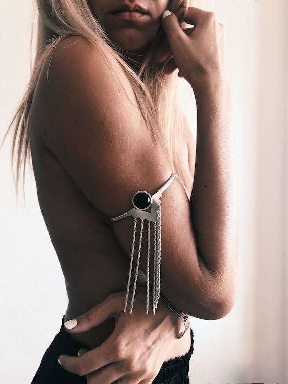 Upper arm bracelet,fringe bracelet,silver fringe bracelet,chain fringe bracelet,upper arm fringe bracelet,upper arm cuff,festival bracelet