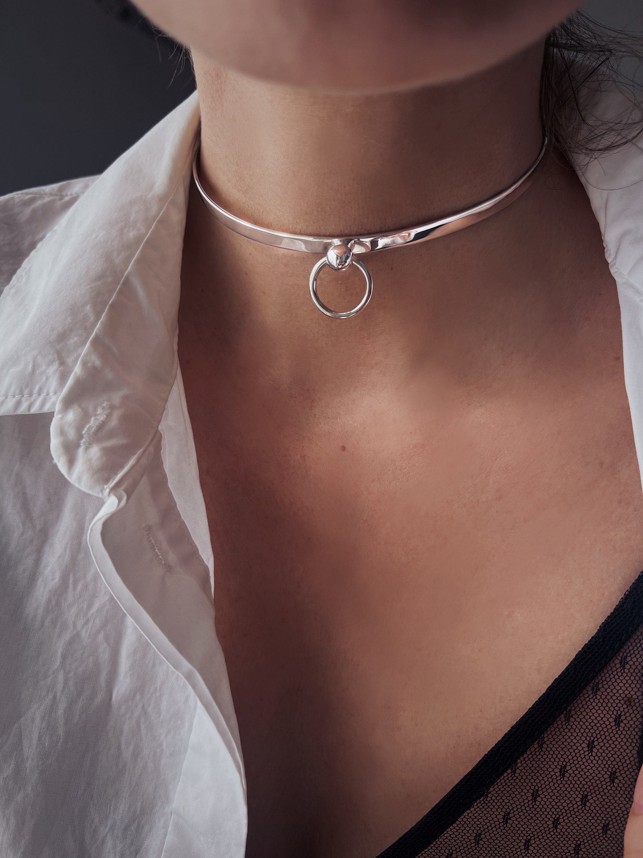 Guenloie Diamante Choker Necklace in Silver | Showpo USA
