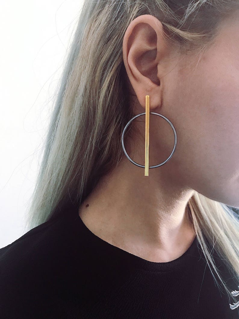 Big Earringssterling Silver Earringsgold Earringshoops Etsy