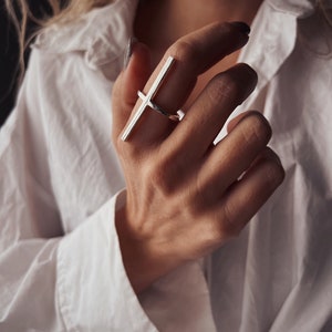Sterling silver ring,bar ring,minimalistic ring,simple ring,design ring,thin ring,ring for women,ring for men,stacking ring,edgy rings