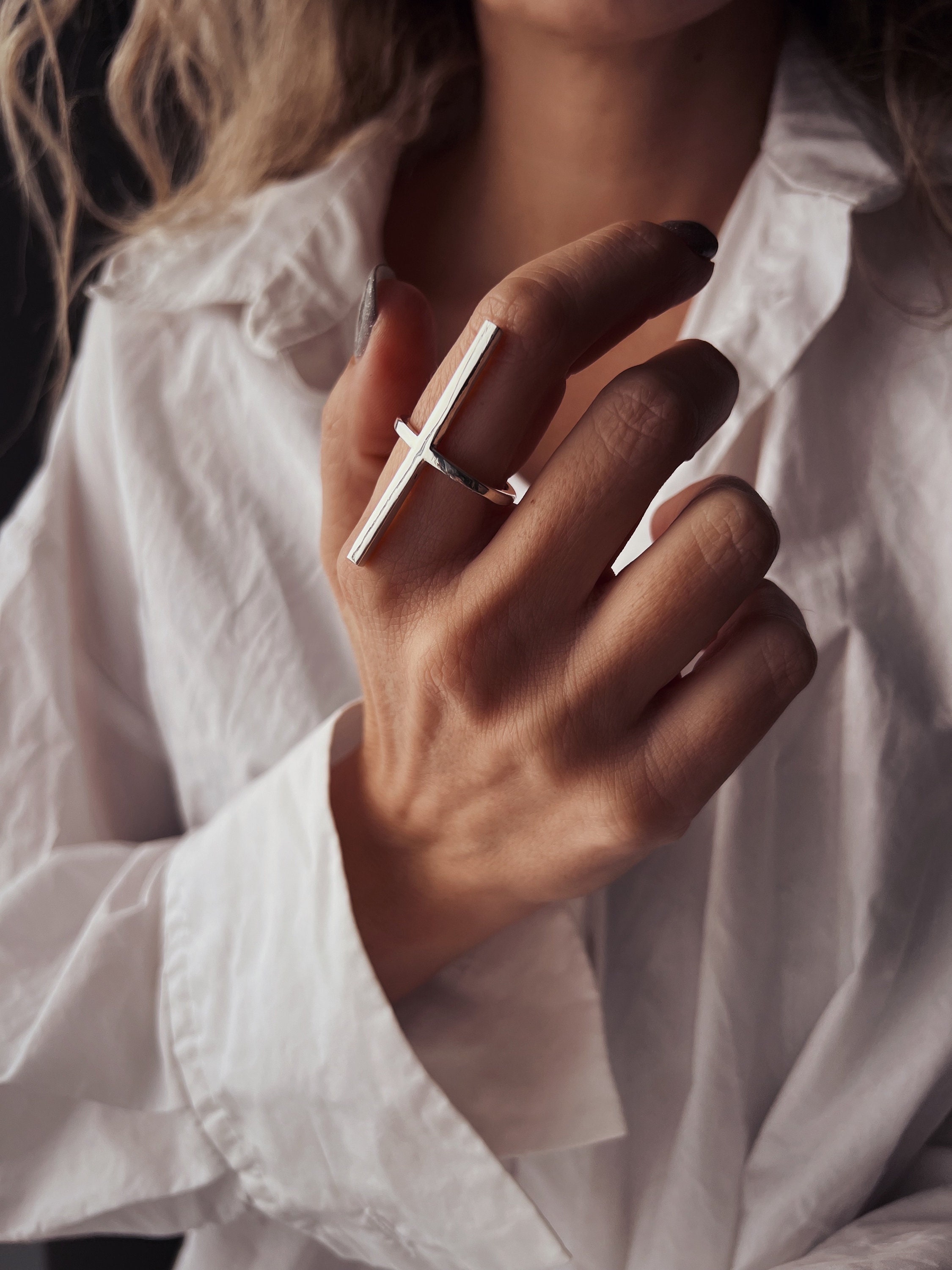 Triangular Red Coral Sterling Silver Ring (Design AC9) | GemPundit