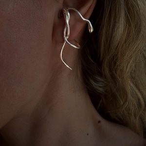 Örhängen i massivt sterlingsilver 925 med ormmotiv