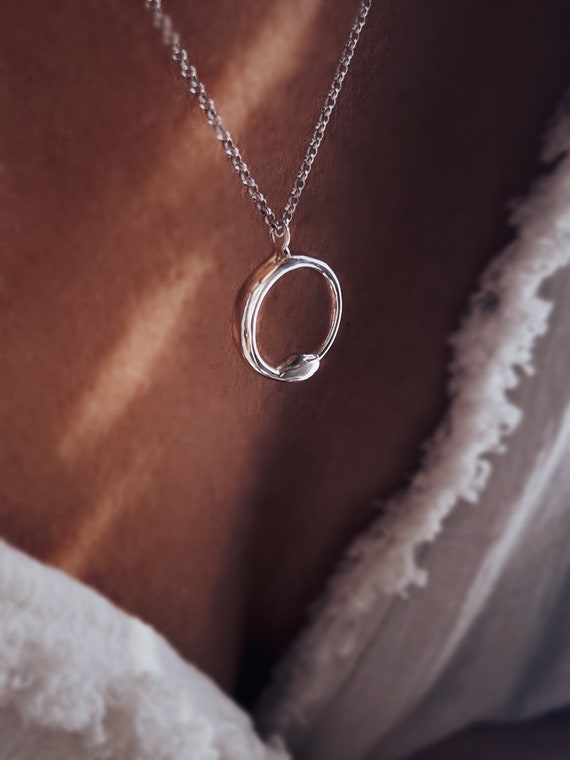 silver snake necklace ,ouroboros snake necklace,ouroboros necklace,alchemist necklace,silver serpent necklace ,silver 925,sacred snake