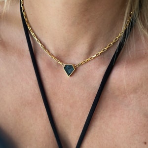 black diamond necklace,diamond choker,tourmaline necklace,aquamarine necklace,chakra necklace,visuddha necklace, throat chakra necklace