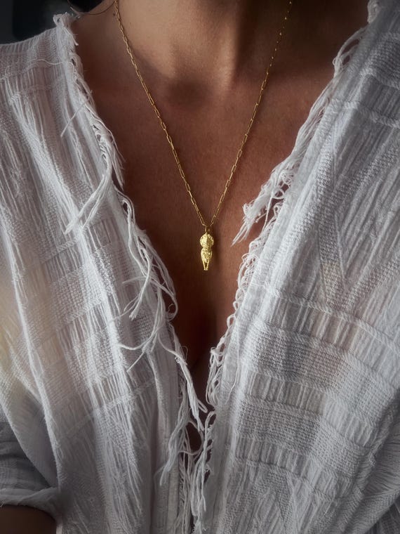 Solid Silver Pachamama Necklace: Incas  Goddess Pendant gold filled