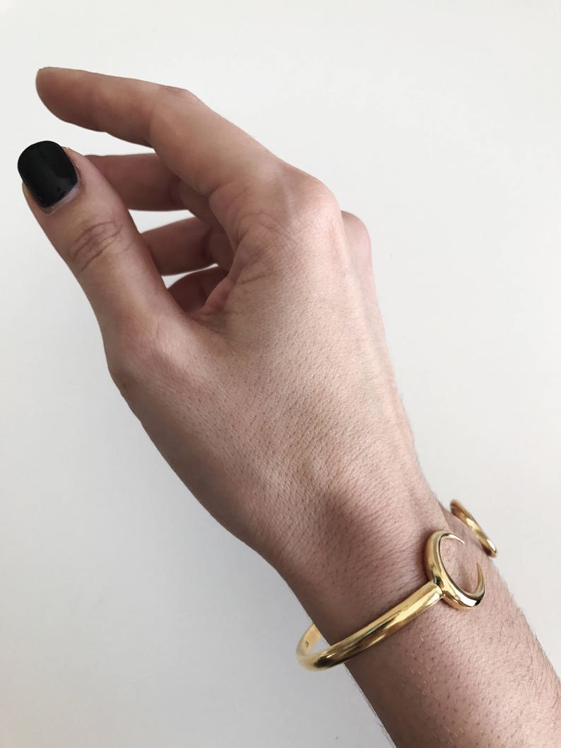 Gold bracelet,gold moon bracelet cuff,silver moon bracelet,crescent moon bracelet,tusk bracelet,double horn bracelet,chiara ferragni,boho