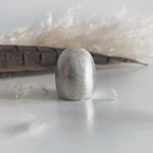 Silver statement ring , silver chunky ring, contemporary ring image 4