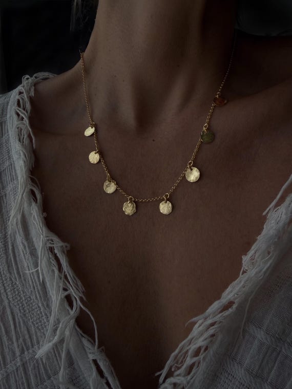 Gold filled Silver Coin Necklace