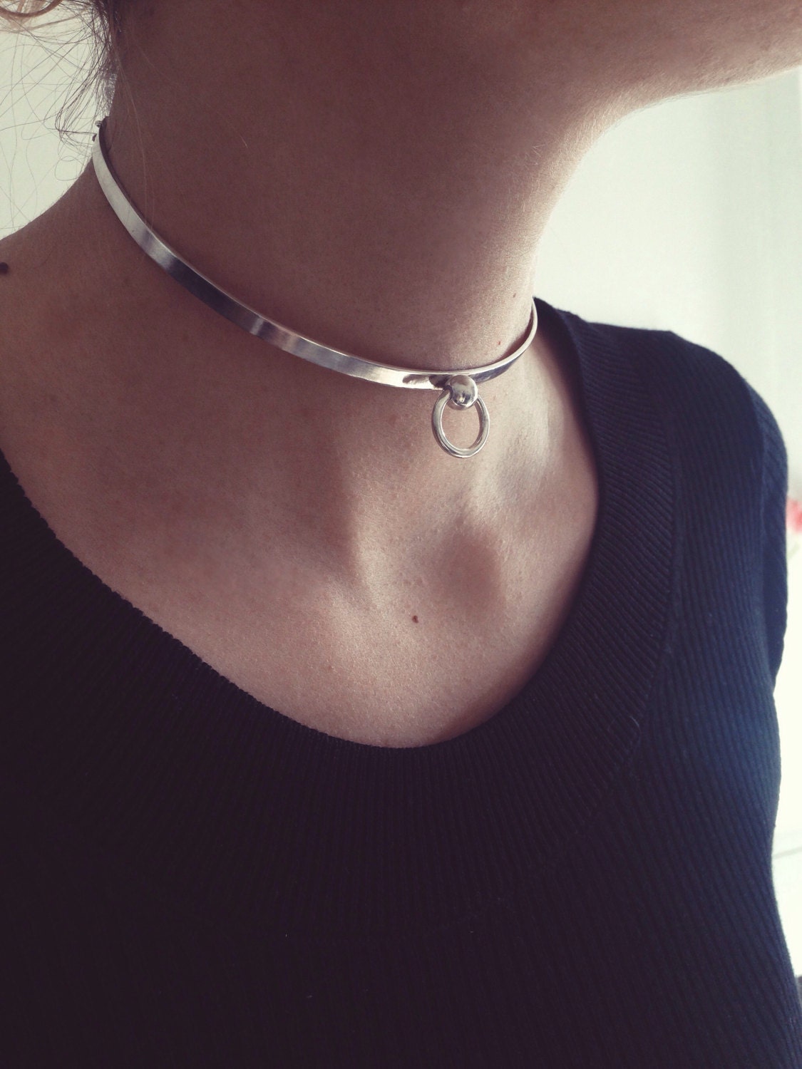 Sterling silver choker,boho choker,minimalist choker,silver 925 choker