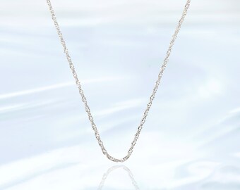 Twisted Sterling Silver Chain 18&quot;
