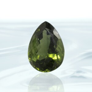 Pear Natural Moldavite Facet 3 ct