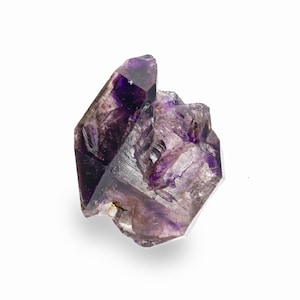 Twin Amethyst Crystal with Red Hematite