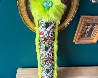 Bigfoot Hunter UV Reactive - Long Furby Inspired Plush - 2 Feet - Odd Body