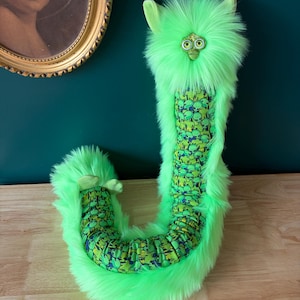 Alien Long Furby Inspired Plush - 3.5 Feet - Odd Body - UV reactive!
