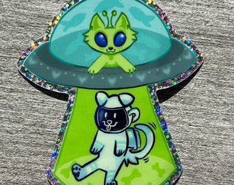 Glitter Kitty Alien vs. Puppy Astronaut