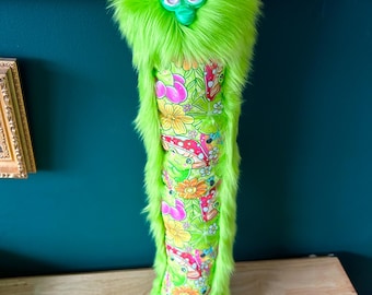 Pink Froggy Daze - Long Furby Inspired Plush - 2 Feet - Odd Body