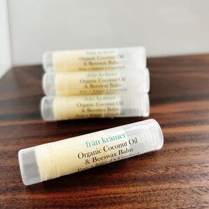 Organic Coconut Oil Lip Balm /Organic Lip Balm / Unscented Lip Balm / Virgin Coconut Oil Lip Balm / All Natural Lip Balm Qty 1 image 3