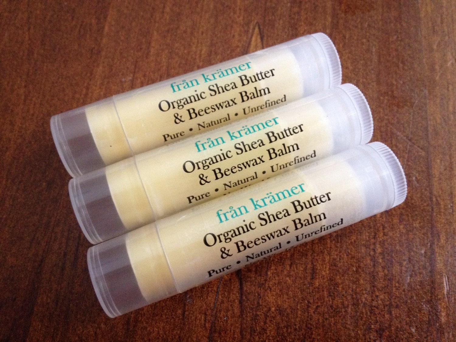 Organic Shea Butter Lip Balm / Raw Shea Butter / Unscented Lip Balm