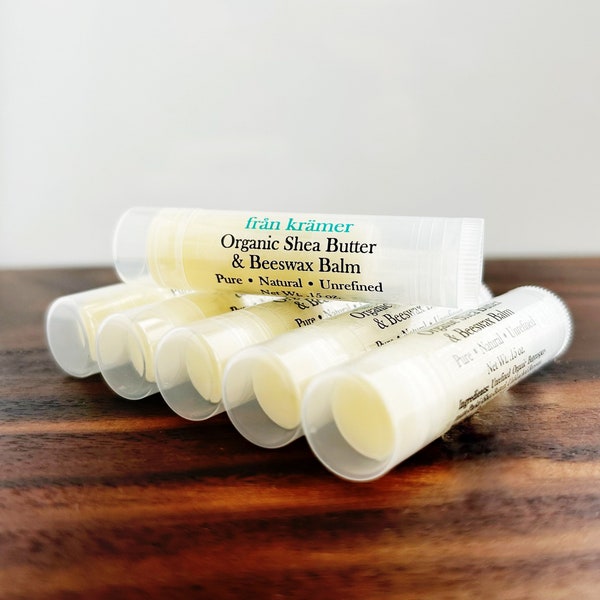 Organic Shea Butter Lip Balm / Raw Shea Butter / Unscented Lip Balm / All Natural Lip Balm / Unrefined Shea Butter Lip Balm (Qty 1)
