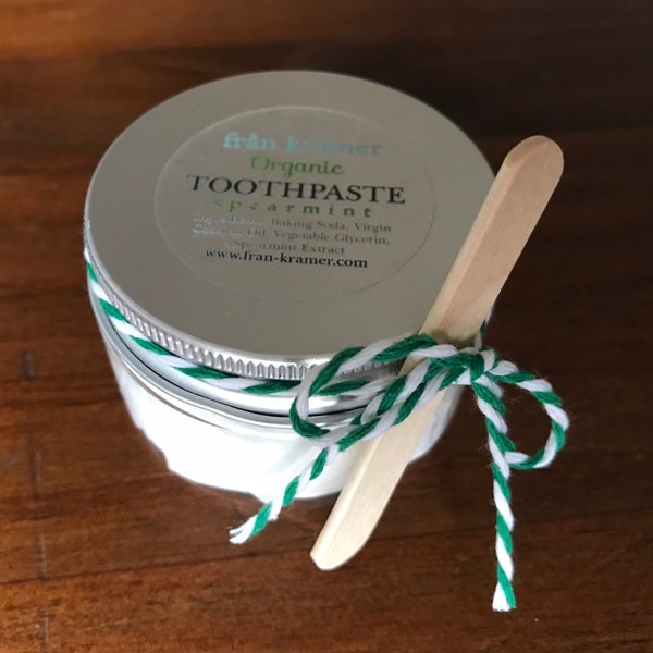 Organic Toothpaste / Baking Soda Toothpaste / Coconut Oil / Spearmint Toothpaste / All Natural Toothpaste / Tooth Powder / Vegan Toothpaste