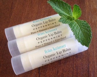 Balsamo per labbra biologico / Balsamo per labbra alla menta piperita / Balsamo biologico / Balsamo alla menta piperita / Balsamo per labbra / Chapstick / Balsamo per labbra all'olio di cocco / Balsamo per labbra al burro di karité