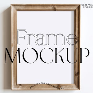 Wood Frame Mockup, 11:14 Vertical Frame, Rustic Wall Art Mock Up PSD