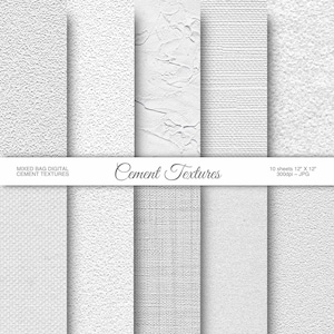 Assorted Digital Wallpaper Background Cement Textures 10 sheets, Digital Printable Craft Paper Wedding, Party, Tags, Cards, Scrapbooking JPG