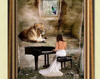 A PRIVATE CONCERT - Surreal art - Wall art print – Poster –