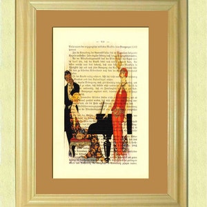 A PLEASANT EVENING At Downton Abbey Dictionary Art Print Vintage book page print upcycled image 5