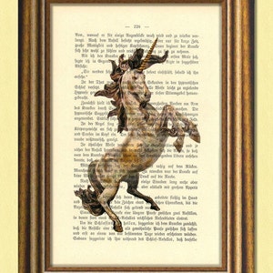 THE HEALING UNICORN Fantastic beasts Dictionary art print Wall art image 1