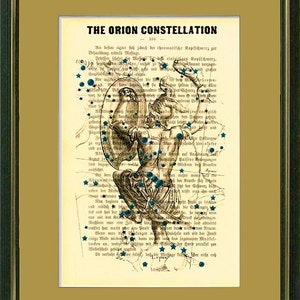 The ORION CONSTELLATION The HUNTER Dictionary art Wall Art image 3