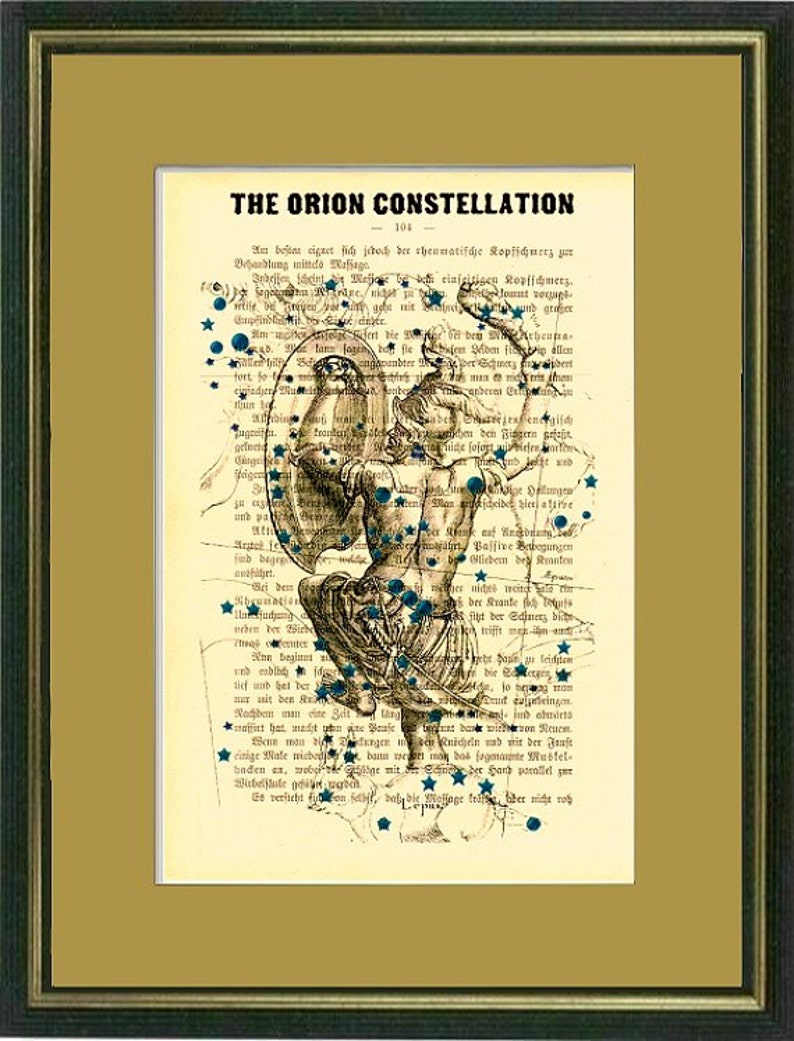 The ORION CONSTELLATION The HUNTER Dictionary art Wall Art image 3