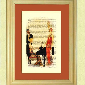 A PLEASANT EVENING At Downton Abbey Dictionary Art Print Vintage book page print upcycled image 3