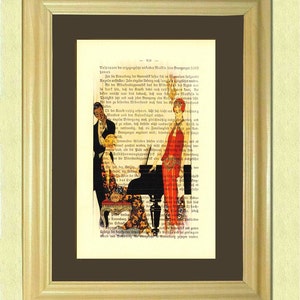 A PLEASANT EVENING At Downton Abbey Dictionary Art Print Vintage book page print upcycled image 4