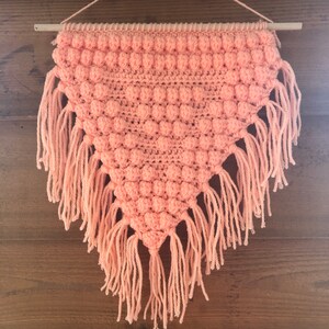 Triangle wall hanging, crochet wall hanging, boho wall decor, boho crochet, crochet wall decor