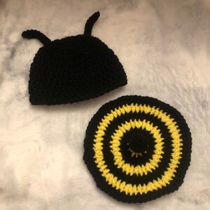 Crochet bee photo prop, baby bumble bee, crochet baby bee, bumble bee photo prop