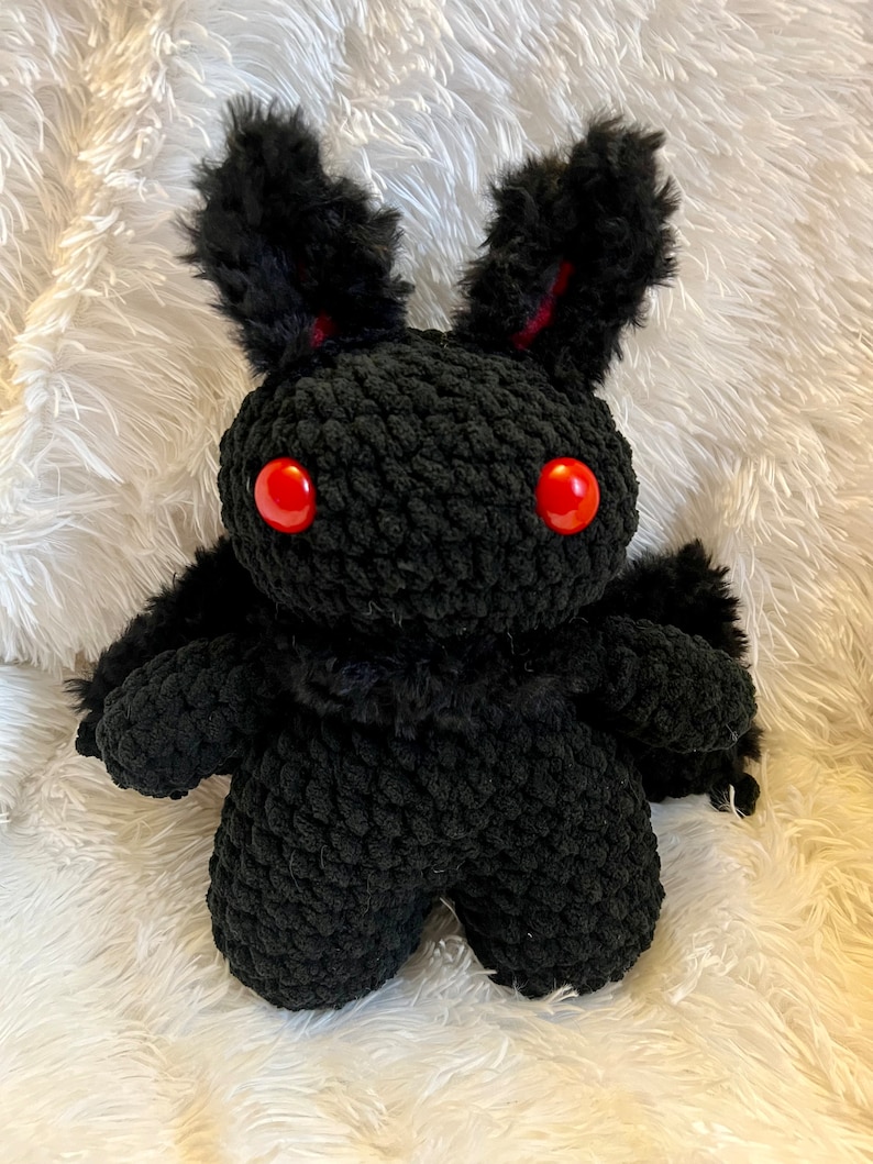 Crochet mothman, crochet mothman plushie, mothman plushie, Halloween plushie image 2