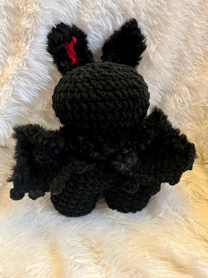 Crochet mothman, crochet mothman plushie, mothman plushie, Halloween plushie image 3