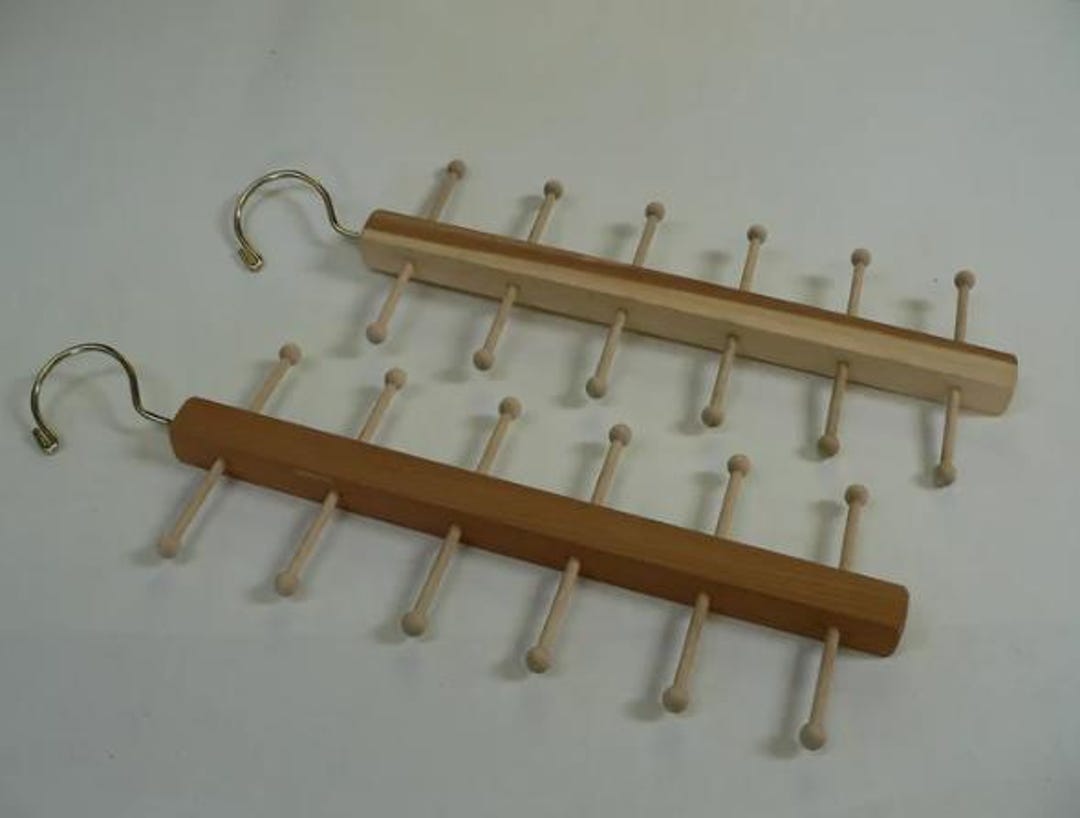 Te Racks Cedar Tie Racks With Brass Hanger (2-pack) - Etsy