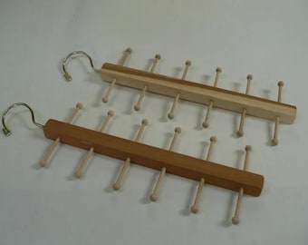 Ceder stropdassenrekken met messing hanger (2 stuks)