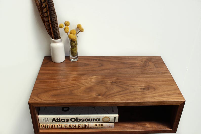 Floating Nightstand / Side Table in Walnut image 4