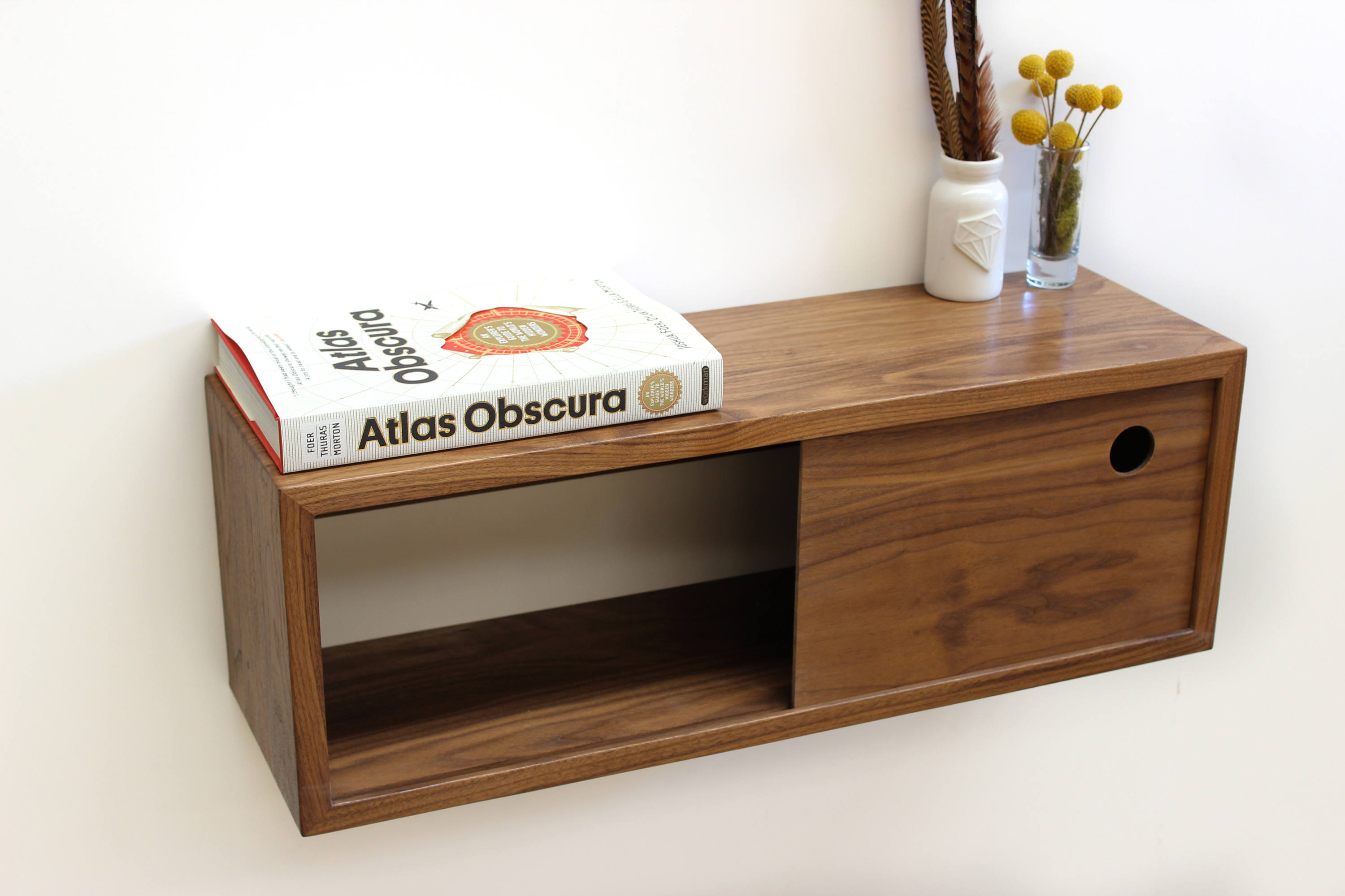 floating entry shelf with