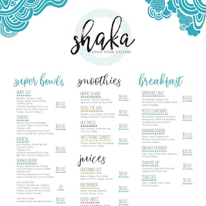 Personalisiertes Restaurant Menü Design