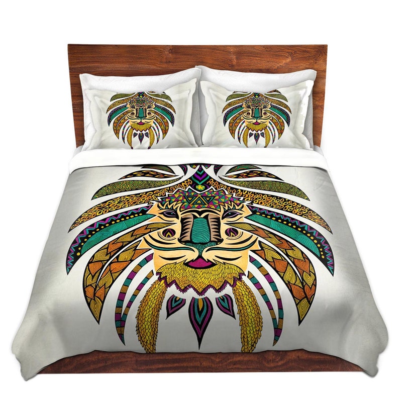 Emperor Tribal Lion Bed Duvet Cover For Twin Queen And King Image 0