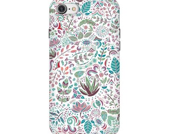 Tropical Doodles Phone Case - for iPhone Xs Max, Xr, Xs/X, 8, 7, 6 & Samsung Galaxy S7, S8, S9, S9+, S8+