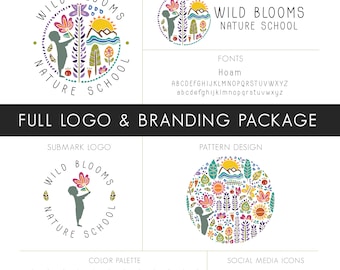 Full Logo & Branding Design Package, Etsy Branding, Custom Branding Package, Logo Design, OOAK Logo, Marketing Package, Social Media Kit