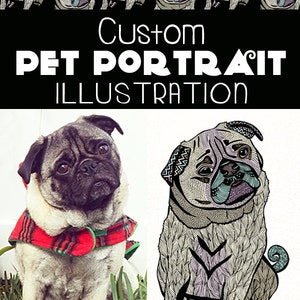 Custom Pet Portrait Illustration