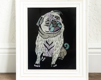 Poster Print - Ares de Pug II - 8 x 10 of 11 x 14 voor uw Decor van het huis