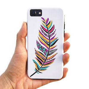 iPhone - Feathers Feathers Phone Case Colourful Case Feather Cover Fit iPhone